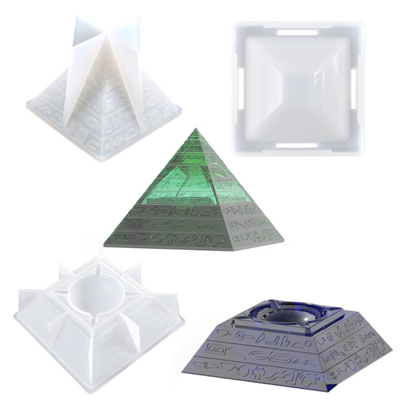 Khuôn Silicone Làm Khay Đựng Thuốc Lá / Gạt Tàn Thuốc Hình Kim Tự Tháp Bằng Epoxy Resin Epoxy UV DIY