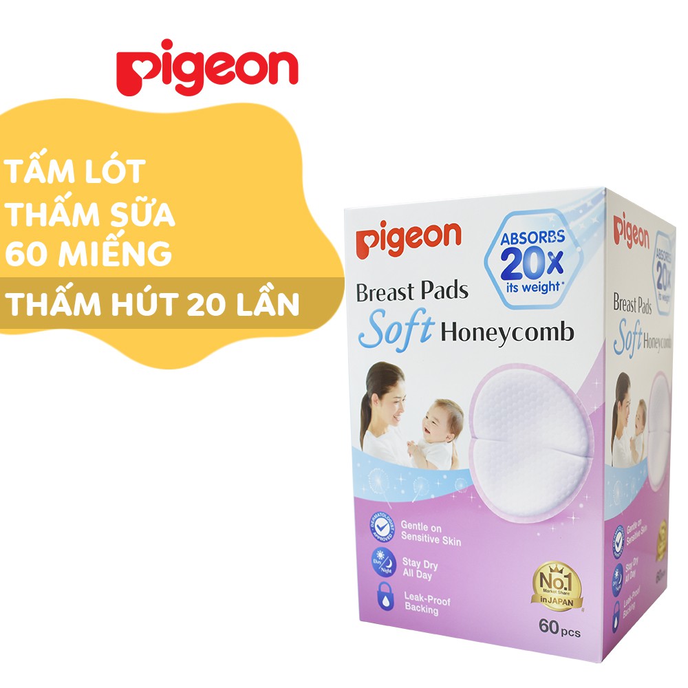 Tấm lót thấm sữa Pigeon 12/30/60 miếng/hộp (HSD: 06/2023)