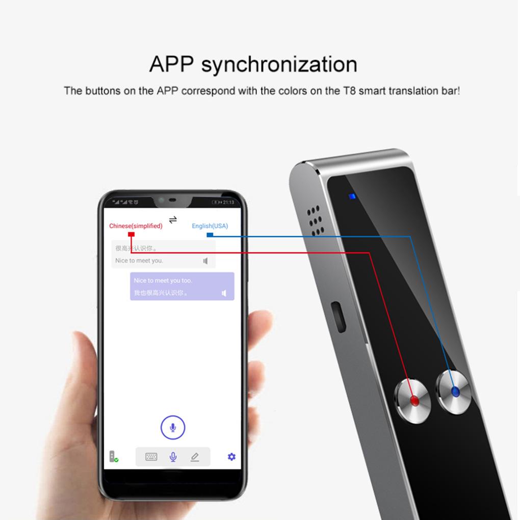 Thiết Bị Phiên DịCh GiọNg NóI Bluetooth 4 2 800mAh 68 Ngôn Ngữ Chuyên NghiệP