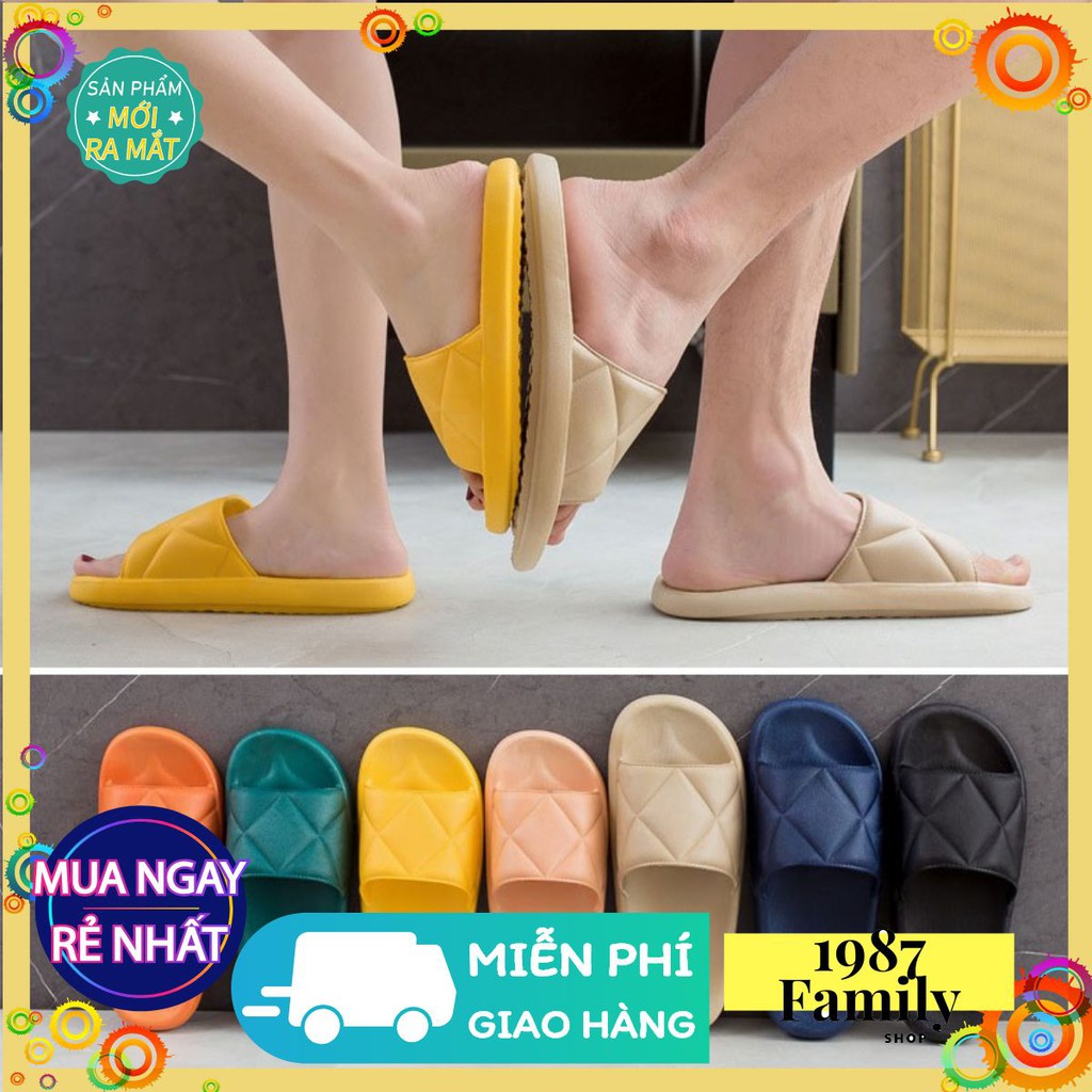 Dép Cao Su Quai Ngang Trần Qủa TrámSiêu Nhẹ Chống Trơn -Dép Đi Trong Nhà Đế Dày Êm Chân⭐Phù Hợp Đi cả ở Phòng Tắm⭐PKG007