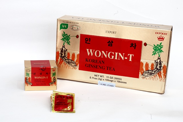 Trà sâm Hàn Quốc Wongin-T Ginseng Tea - Hộp 10 gói x 2gr