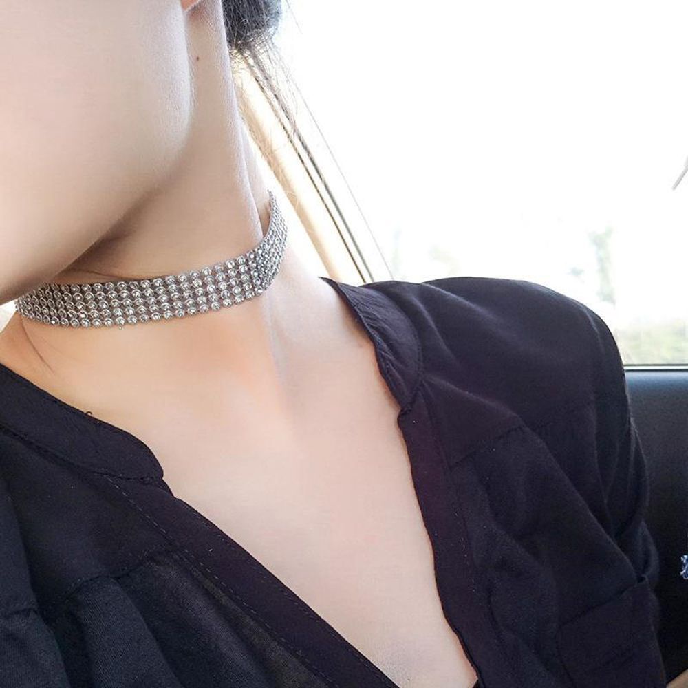 Vòng cổ choker bản rộng nhiều màu sắc phong cách Hàn Quốc thanh lịch cho nữ