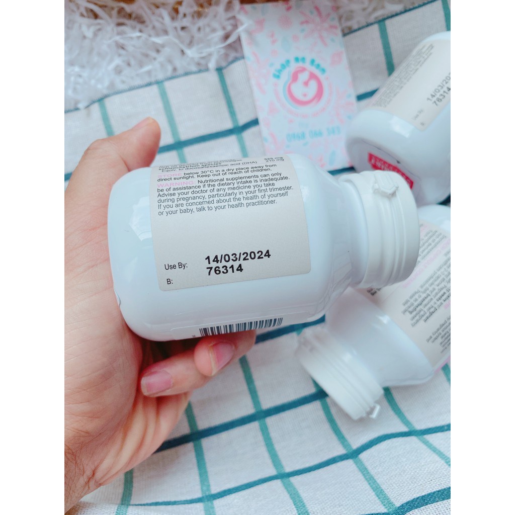 DHA Bầu Bioisland 60 viên cho phụ nữ chuẩn bị mang thai, mẹ bầu và sau sinh  ÚC