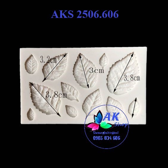 KHUÔN SILLICON 12 LÁ HỒNG