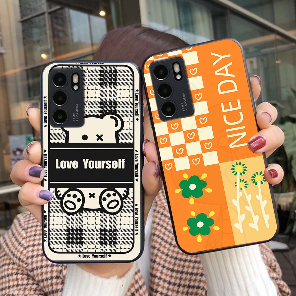 Ốp lưng Oppo RENO 6 5G happy day, gấu bear dễ thương - BỀN - ĐẸP -BAO GIÁ TOÀN THỊ TRƯỜNG