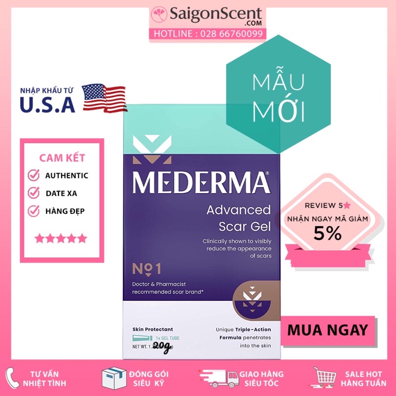 Gel Ngăn Ngừa Sẹo MEDERMA Advanced Scar Gel