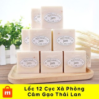 Lốc 12 Cục Xà Phòng Cám Gạo Thái Lan Jam Rice Milk Soap
