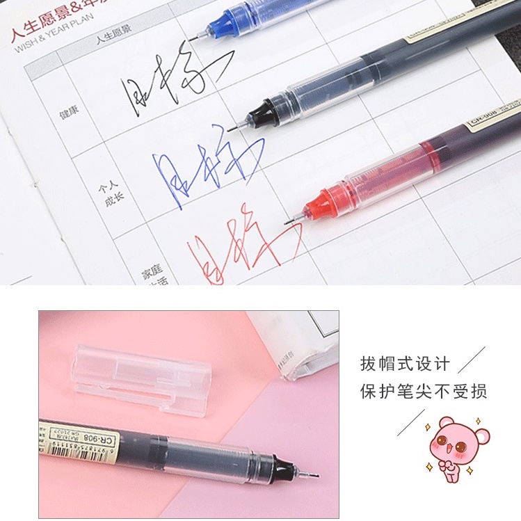 Bút mực nước ngòi 0.5mm CREAMY 3 màu tùy chọn tiện dụng