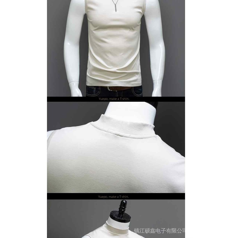 Áo Thun Ba Lỗ Cổ Cao Màu Sắc Thời Trang Cho Nam