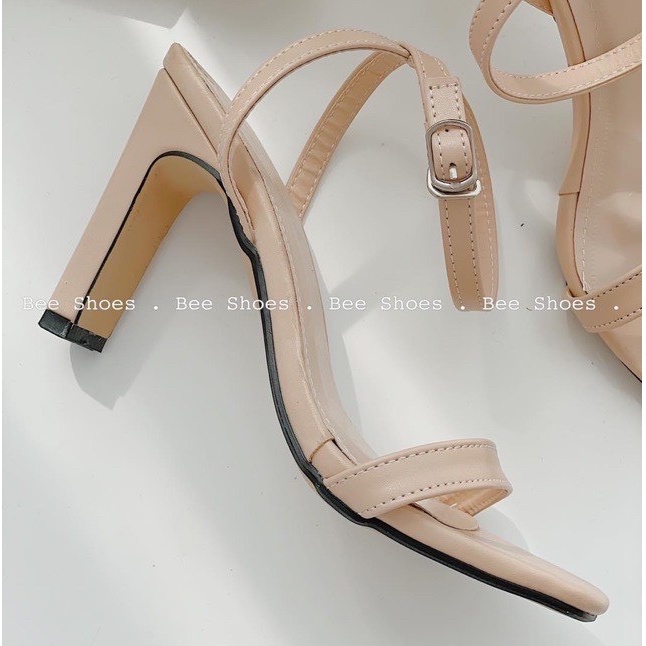 Giày cao gót nữ quai ngang mặc áo dài Thiên Hương giày VNXK BP35Q65 Sandal cao gót 9 phân cm p 3 màu đi làm đi chơi
