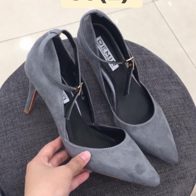 GIÀY CAO GÓT 9F MÀU GHI XÁM