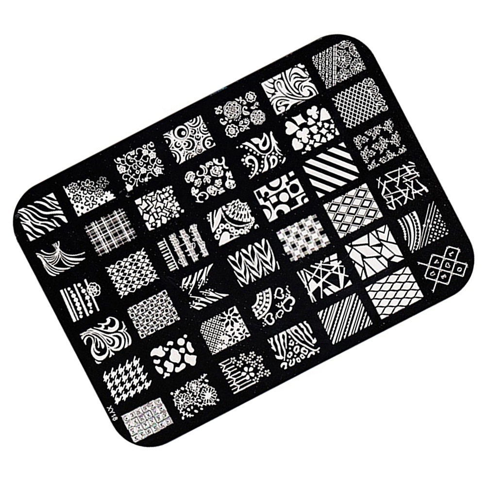 Khuôn In Họa Tiết Trang Trí Móng Tay Hình Hoa Trái Tim