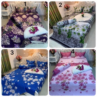 Bộ chăn ga gối phủ trần bông ( set 5 món)