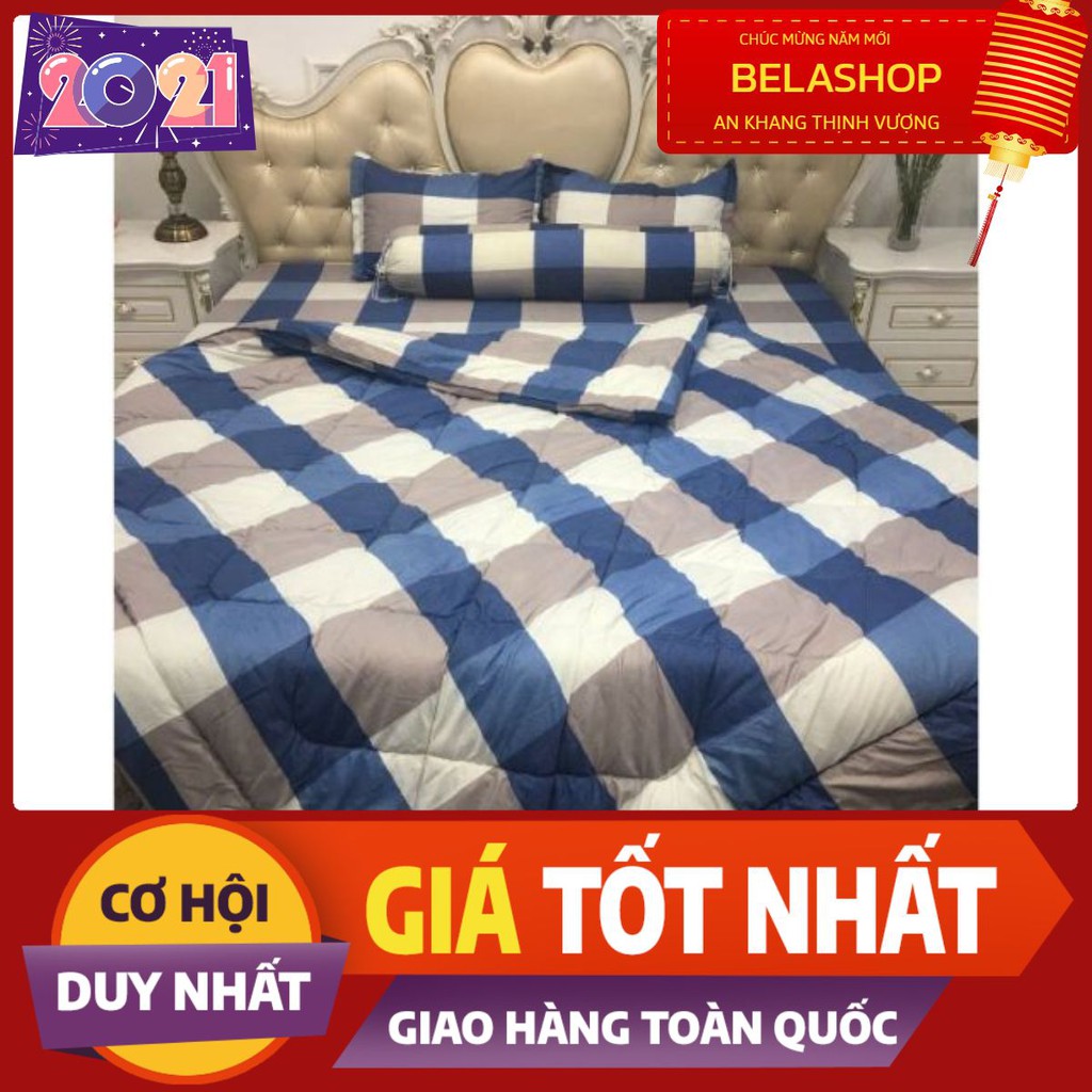 Set ga gối 1m2 drap cotton poly ms002