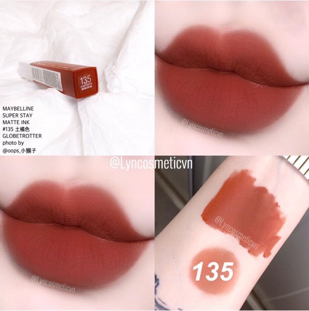 [HÀNG CHÍNH HÃNG] Son Maybelline SuperStay Matte Ink 135 Globetrotter của Đức