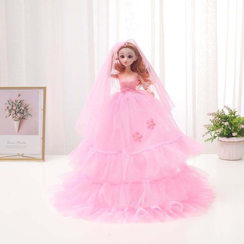 Công chúa Barbie đám cưới búp bê lớn 50 cm cô gái đồ chơi xếp hình quà tặng sáng tạo bán buôn