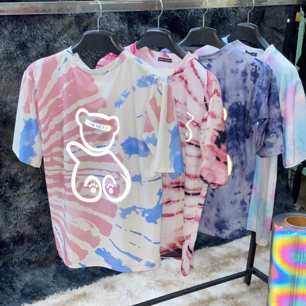 Áo thun loang form rộng vải cotton shophienmai- áo phông nam nữ phong cách ulzzang