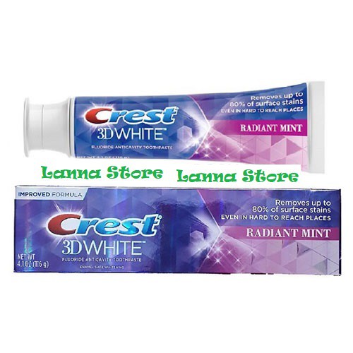 Kem đánh răng Crest 3d White Radiant Mint 107 gram - Mỹ