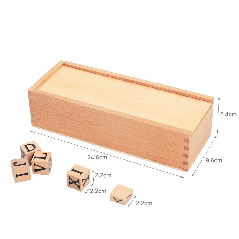 Giáo cụ Montessori - Hộp bảng chữ cái xúc sắc