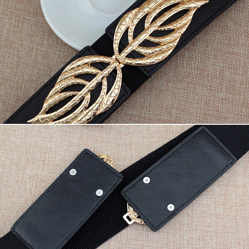 Thắt Lưng Co Giãn 65cm Họa Tiết Chiếc Lá Hợp Thời Trang Cho Nữ