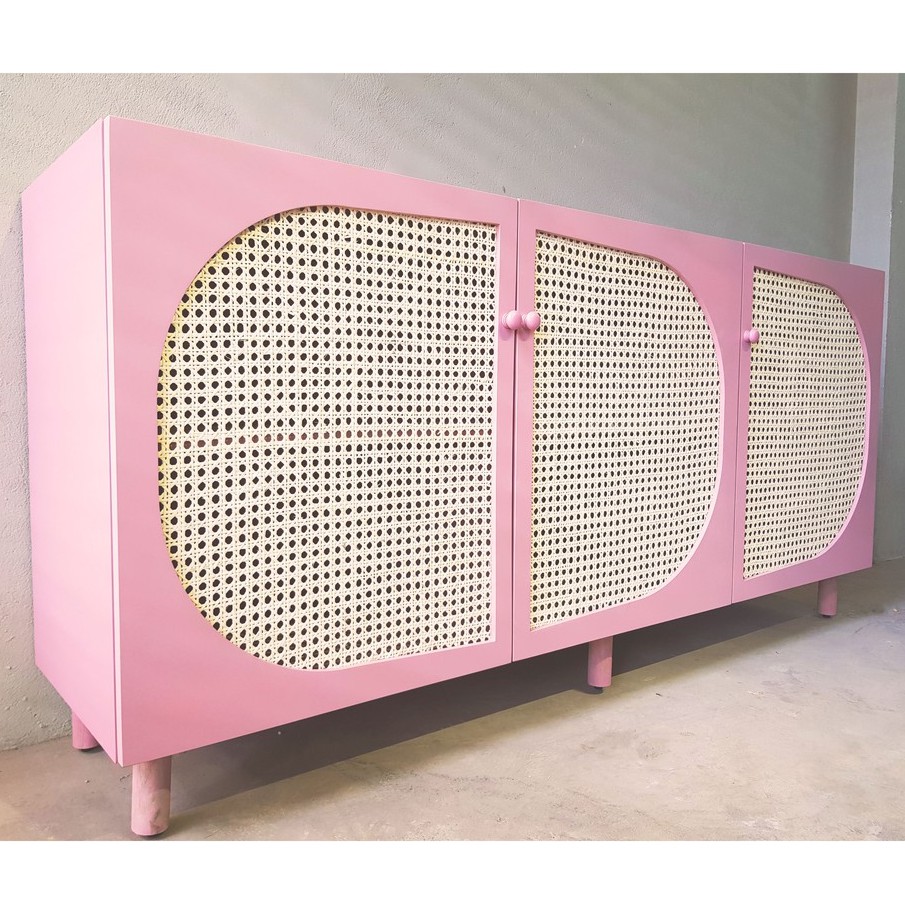 Tủ Lưới Mây Mắt Cáo Phong cách Scandinavian - Nội Thất Gọn Gàng