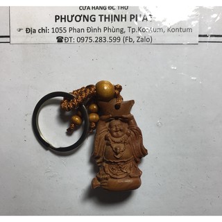 Móc khoá gỗ hình Phật Di Lặc