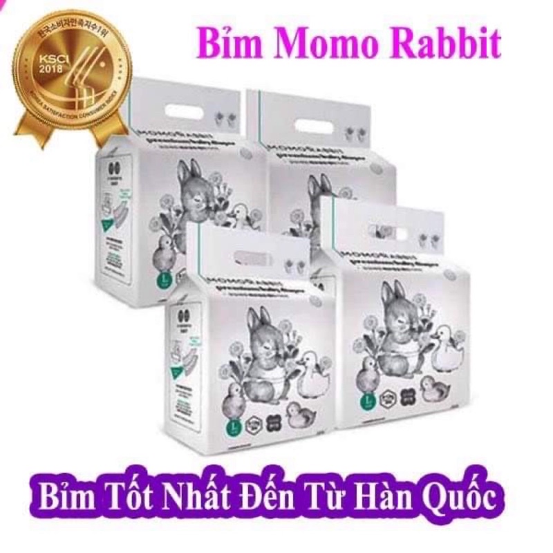 Bỉm Momo rabbit nội địa HÀN QUÔC dán/quần đủ size S36/M32/L30/xl28/L28/xl22/xxl18