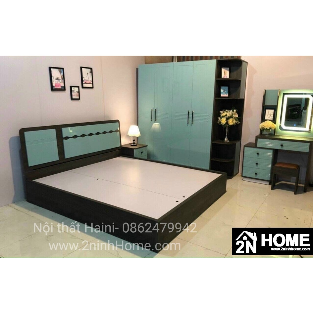 Combo Giường tủ phòng ngủ cao cấp- mẫu mới bằng gỗ công nghiệp MDF chất lượng bền đẹp