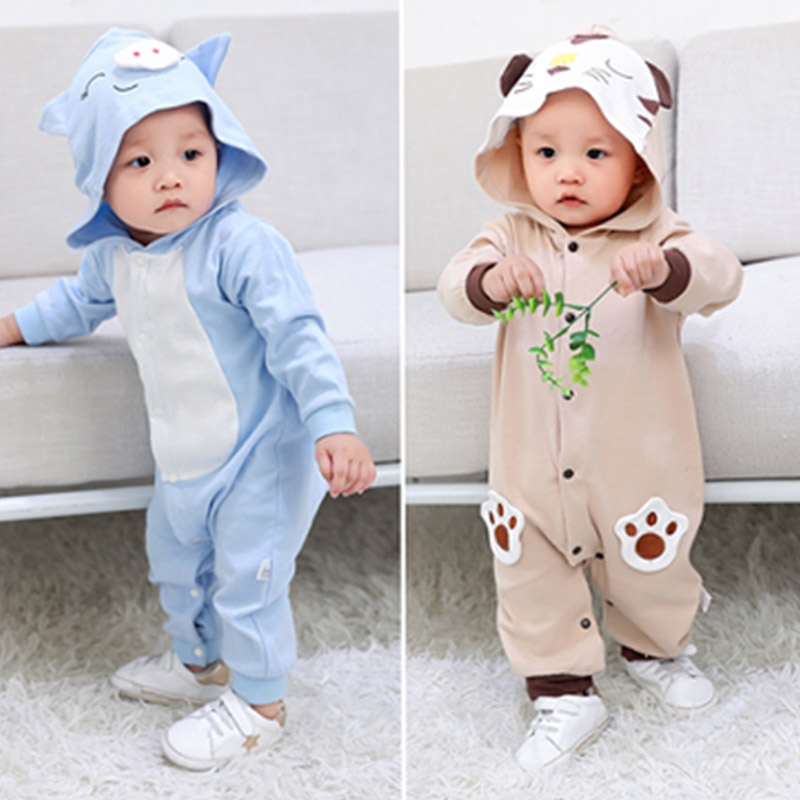 Áo liền quần in họa tiết con vật dễ thương cho bé