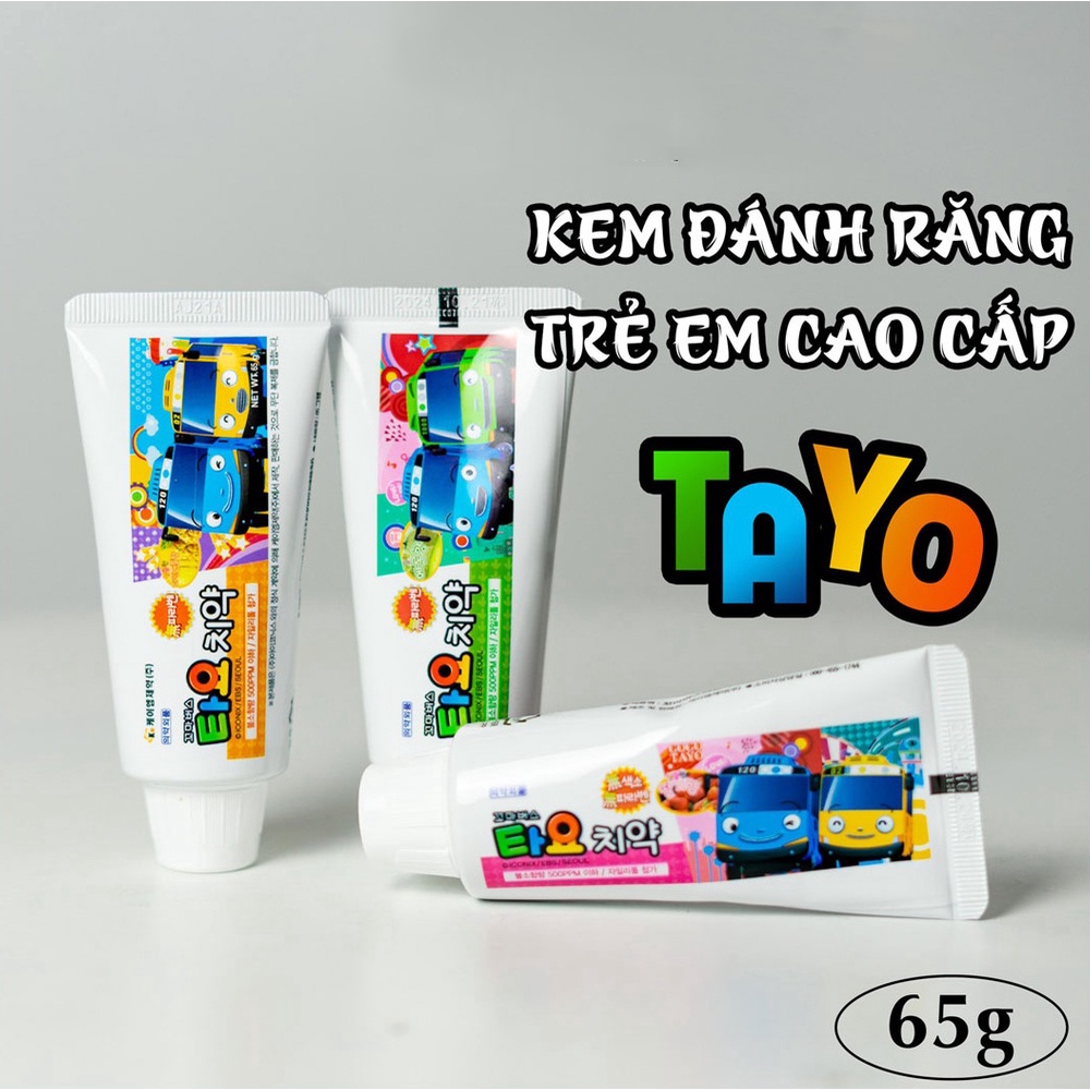 Kem đánh răng cho bé hương Dưa Lưới Tayo giúp chải sạch, ngăn ngừa sâu răng  xuất xứ Hàn Quốc tuýp 65g
