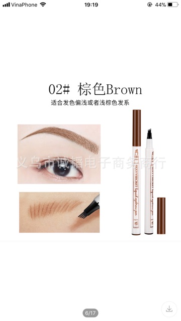 Bút chì kẻ lông mày phẩy sợi 4D | BigBuy360 - bigbuy360.vn