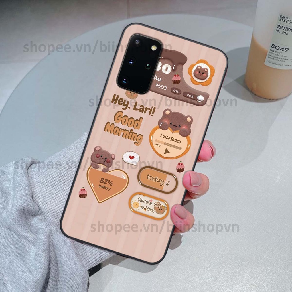 Ốp Samsung S20 / S20 Plus / S20+ in 3D icon gấu nổi siêu xinh, siêu đáng yêu, cá tính phong cách