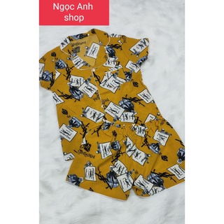 Bộ pijama đùi lụa hàn