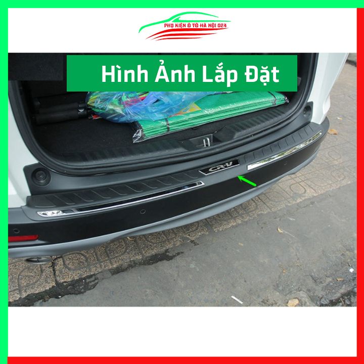 Ốp chống trầy cốp ngoài nhựa đen CRV 2018-2023 hàng loại 1 dán cốp sau chống xước trang trí xe