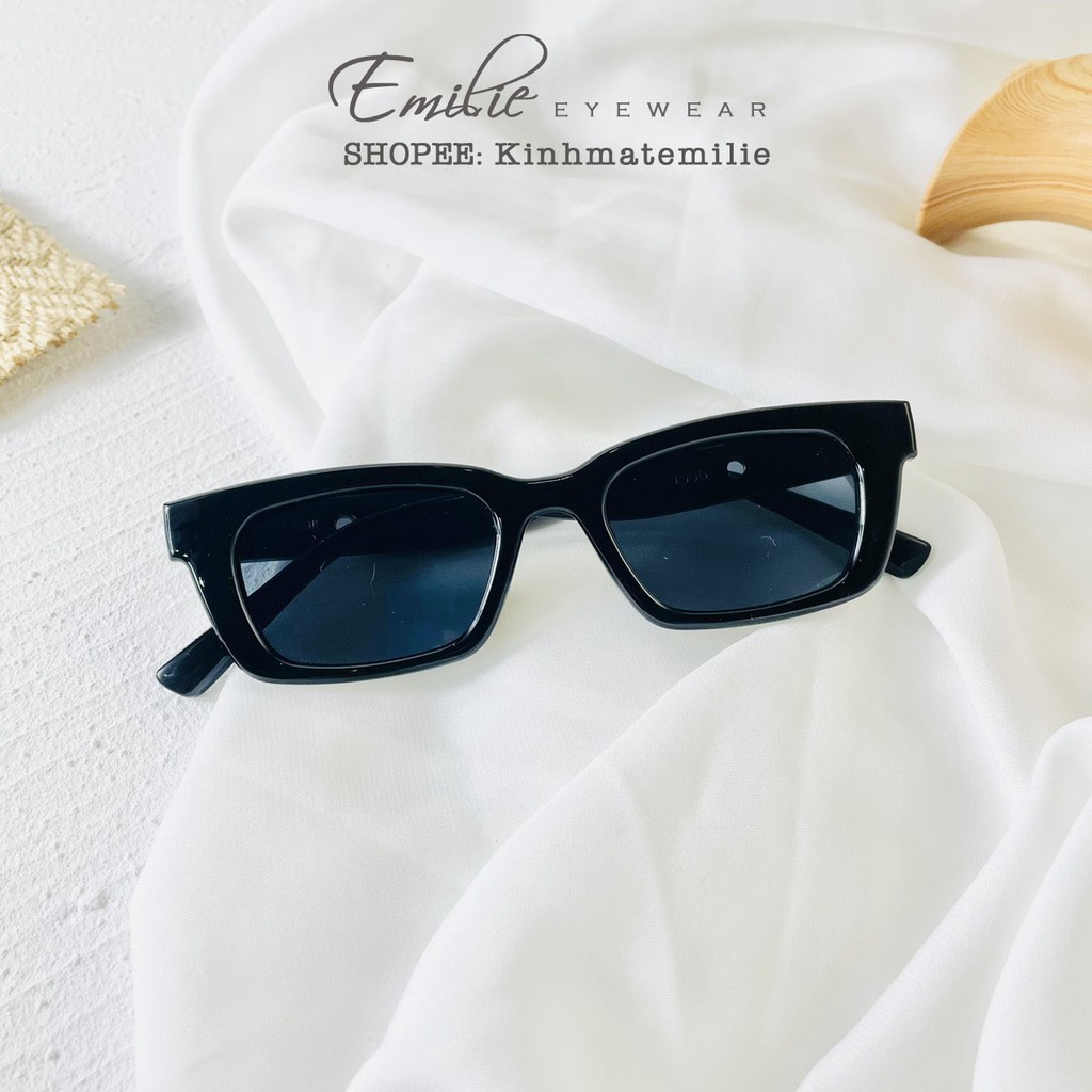 Kính mát nam nữ jennie chất liệu nhựa mắt chống uv400 Emilie eyewear