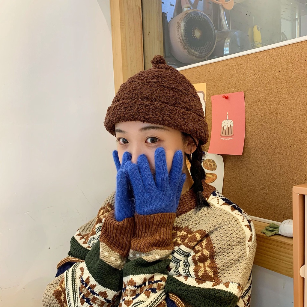 Nón lông cừu phong cách Nhật Bản dễ thương dành cho nữ