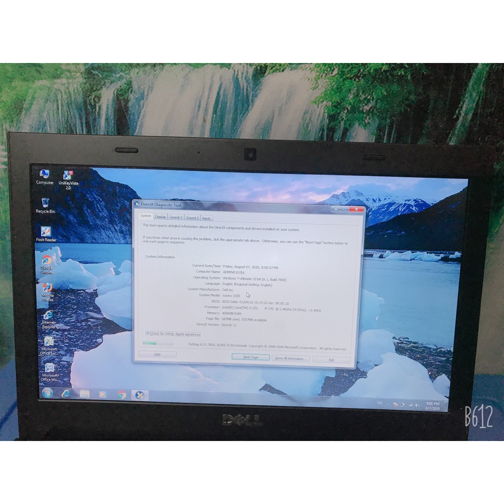 Laptop dell vostro 3300 core i3 ram 4gb hhd 500gb hàng dùng văn phòng học tập còn rất tốt