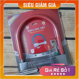 KHÓA CHỮ U VIỆT TIỆP CHỐNG CẮT bảo vệ an toàn khóa bánh chống trộm xe máy, xe đạp