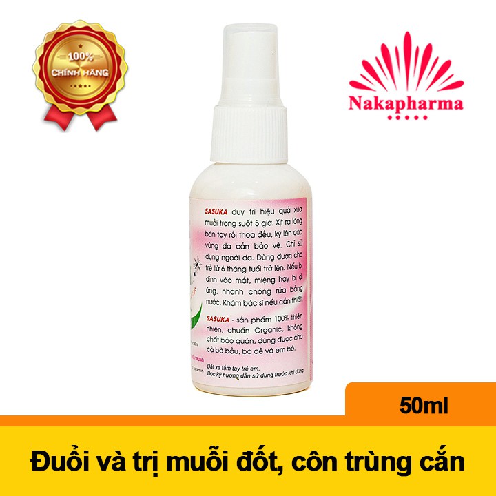 ✅ Dầu xua muỗi Sasuka dạng phun sương - Đuổi muỗi và côn trùng, giảm đau ngứa do bị muỗi cắn, côn trùng đốt