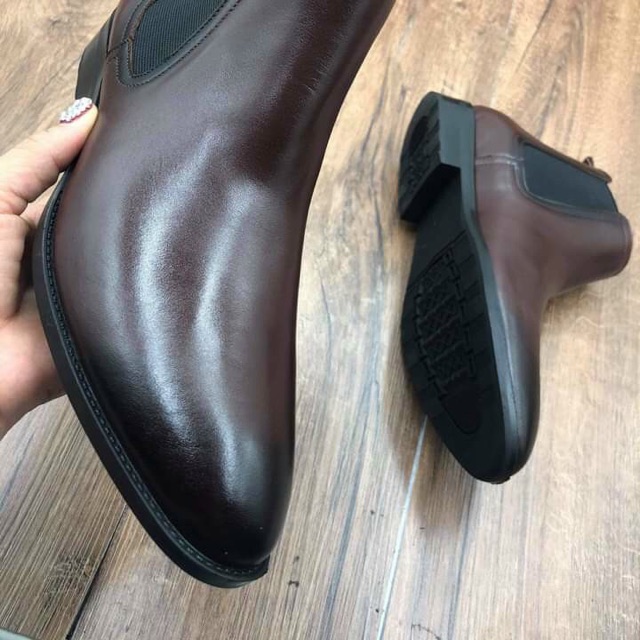 Giày Chelsea Bot - Màu Nâu Ám Patina-  Da Bò Nguyên Tấm  - Đế Cao Su - Bảo Hành 12 Tháng | BigBuy360 - bigbuy360.vn