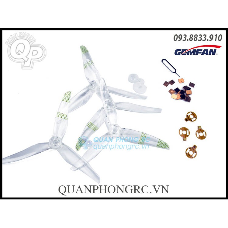 Cánh LED GEMFAN Moonlight V2 51466L 3 Blade LED Propellers (2 Cặp) - Không Kèm Pin