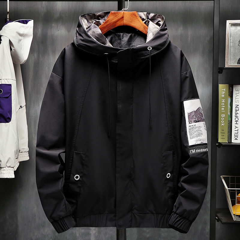 Men Jacket Fashion Hooded Jackets Korean Casual Youth Bomber jackets J855 | BigBuy360 - bigbuy360.vn