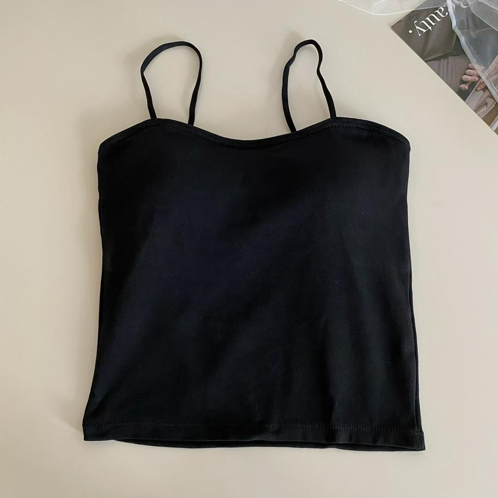 Cocory vn Áo Hai Dây Có Mút Đệm Ngực Thời Trang Mùa Hè Phong Cách Hàn Quốc Cho Nữ