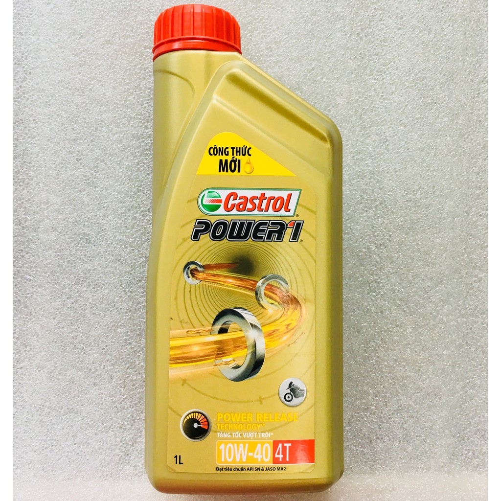 NHỚT CASTROL xe số cao cấp POWER 1 10W-40 XE SỐ 1L