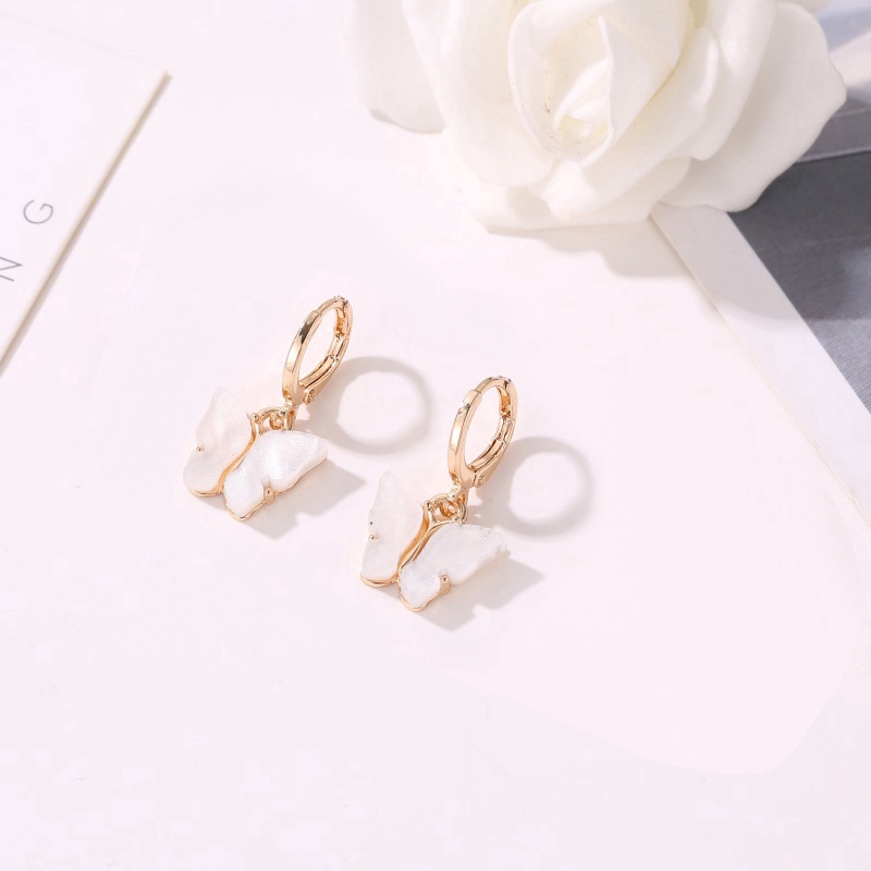 New Women's Earrings Fashion Color Acrylic Butterfly Stud Earrings Animal Sweet Colorful Stud Earrings Girls Jewelry CEP