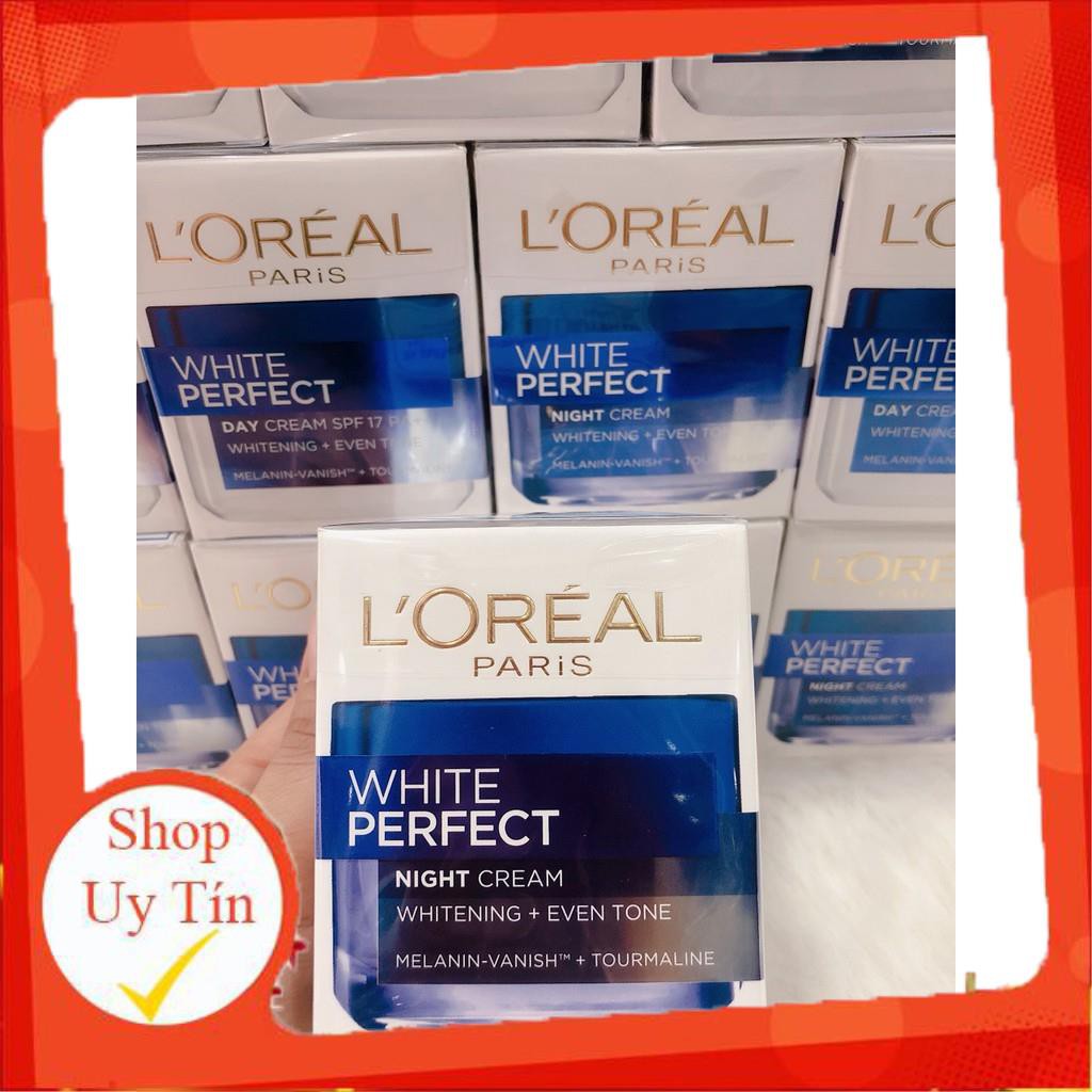 KEM DƯỠNG TRẮNG DA BAN NGÀY LOREAL WHITE PERFECT DAY CREAM WHITENING+EVEN TONE SPF 17