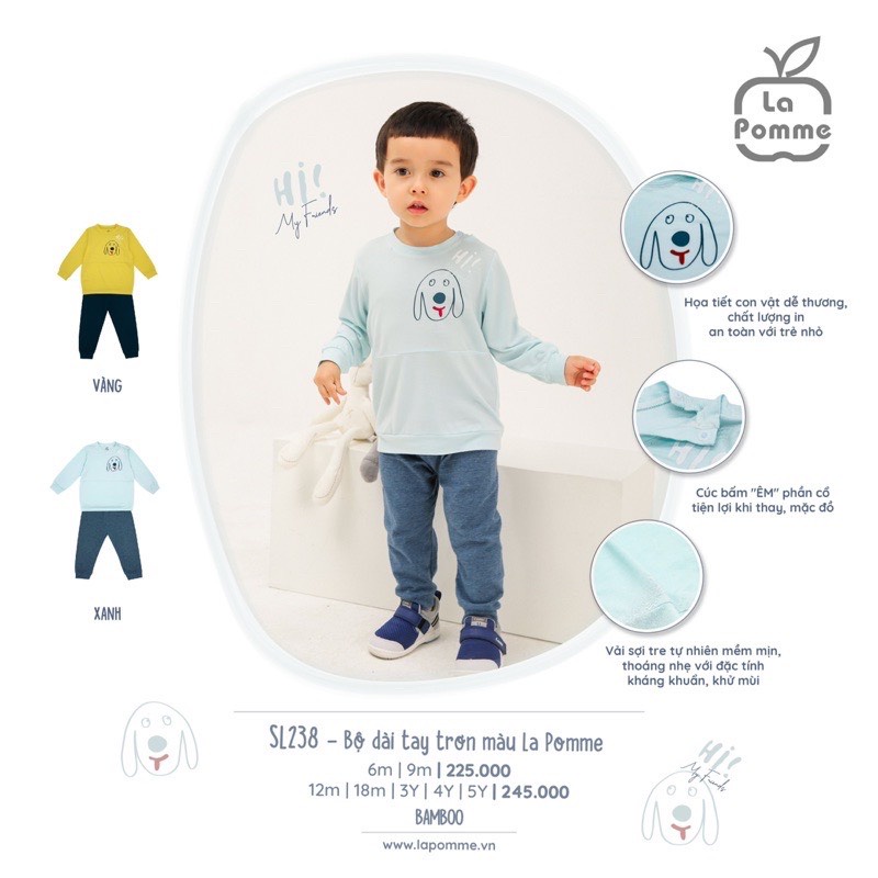 Bộ Dài Tay Vải Sợi Tre Trơn Màu