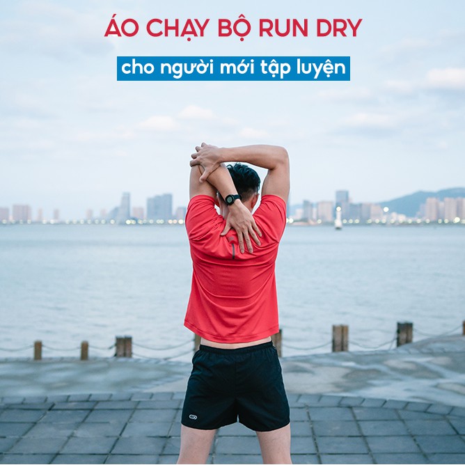 Áo thun thể thao nam KALENJI run dry chuyên chạy bộ, nhanh khô - đỏ