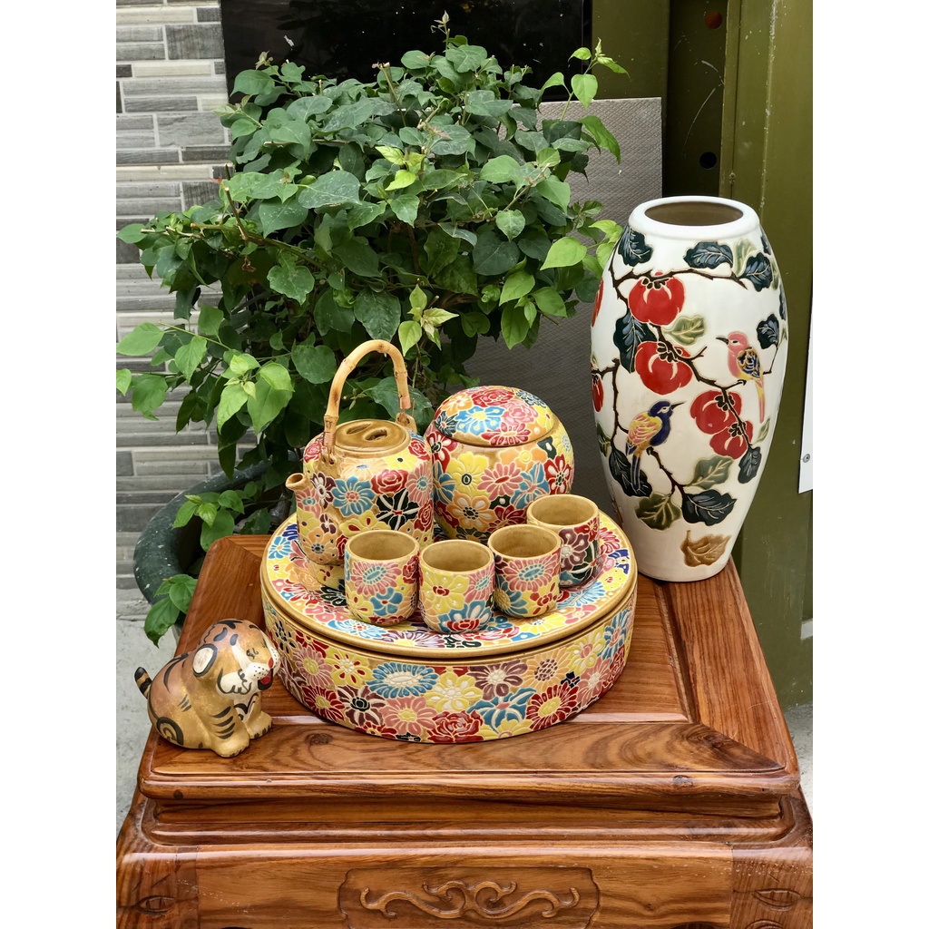 Bộ Trà Bách Hoa Gốm Sứ Thủ Công Nam Bộ