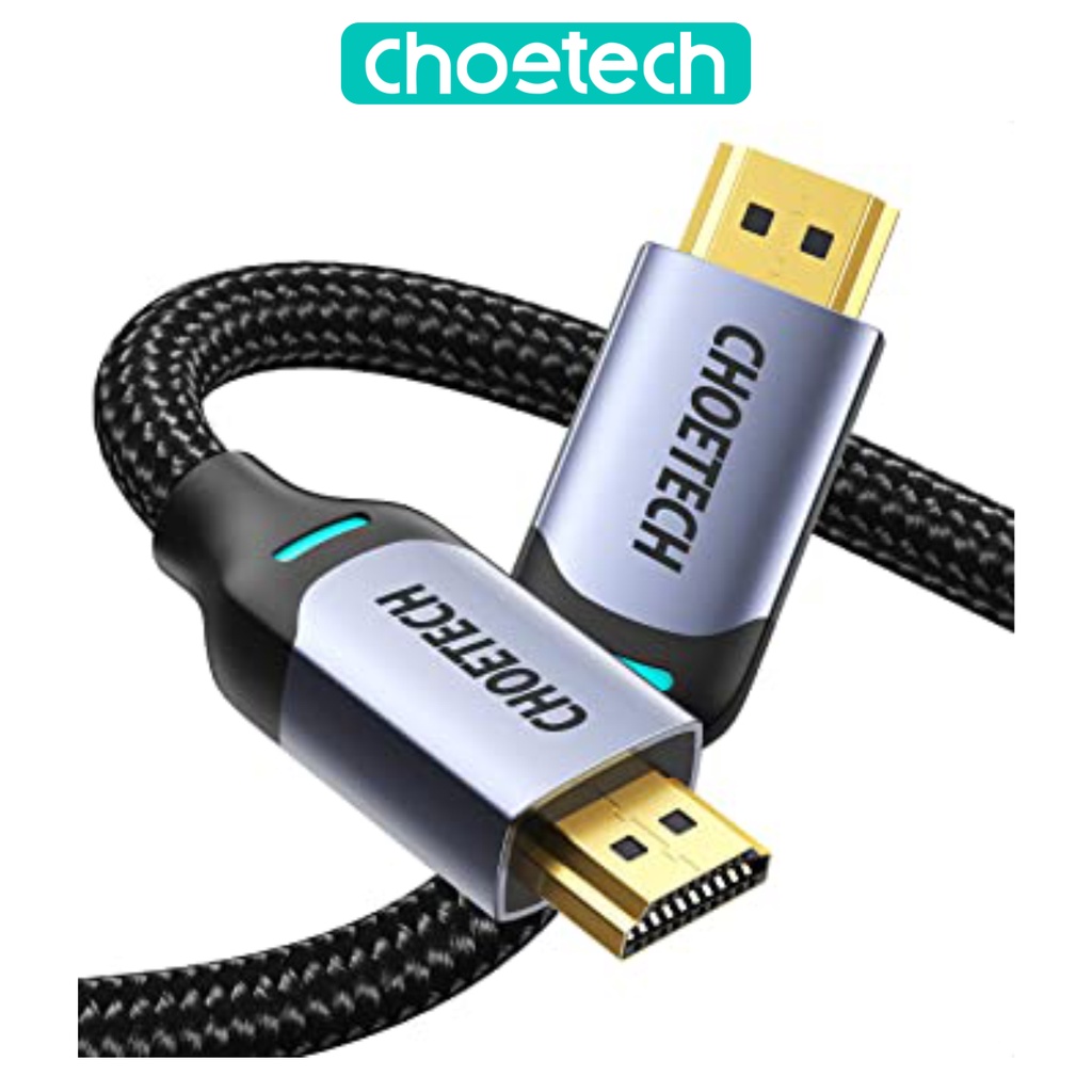 Dây Cáp Dù Lõi HDMI 2.1 8K 48Gbps,4K 120Hz Dài 2M CHOETECH XHH01 Dùng Cho Tivi/ Máy Tính/ Playstaysion - Hàng Chính Hãng